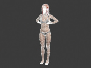 beautiful woman -rigged 3d character Model 3D