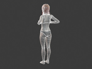 beautiful woman -rigged 3d character Model 3D