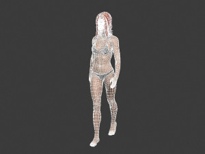 beautiful woman -rigged 3d character Model 3D