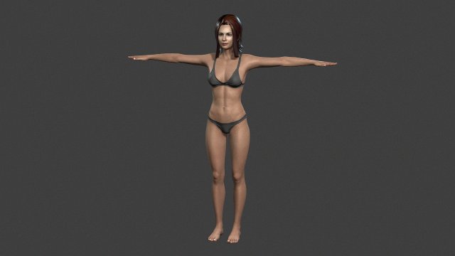 beautiful woman -rigged 3d character Modèle 3D .c4d .max .obj .3ds .fbx .stl .blend 