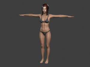 beautiful woman -rigged 3d character 3D 모델