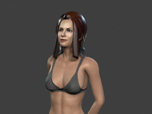 beautiful woman -rigged 3d character Modèle 3D