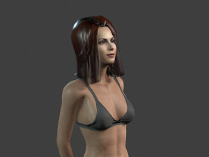 beautiful woman -rigged 3d character Modèle 3D