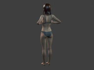 beautiful woman -rigged 3d character 3D Model