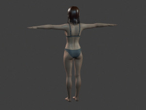 beautiful woman -rigged 3d character Modèle 3D