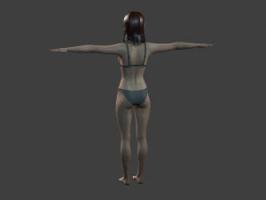 beautiful woman -rigged 3d character 3D Model