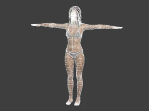 beautiful woman -rigged 3d character 3D Model