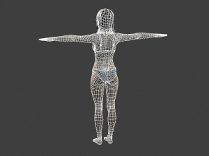 beautiful woman -rigged 3d character Modèle 3D