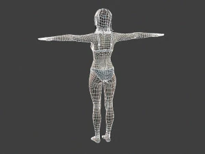 beautiful woman -rigged 3d character 3D Model