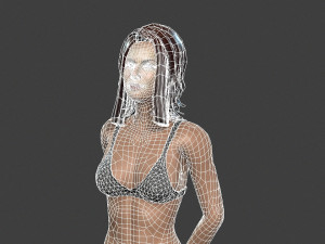 beautiful woman -rigged 3d character Modèle 3D