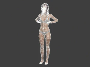 beautiful woman -rigged 3d character 3D Model