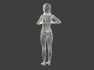 beautiful woman -rigged 3d character Modèle 3D