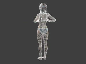 beautiful woman -rigged 3d character 3D Model