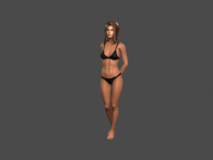 beautiful woman -rigged 3d character 3D 모델