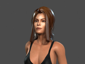 beautiful woman -rigged 3d character 3D Модель