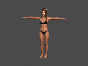 beautiful woman -rigged 3d character 3D Модель