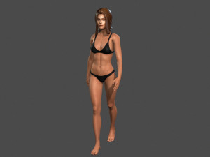 beautiful woman -rigged 3d character 3D Модель