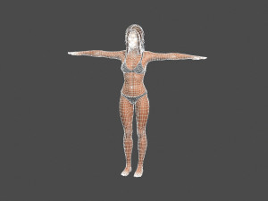 beautiful woman -rigged 3d character 3D Модель