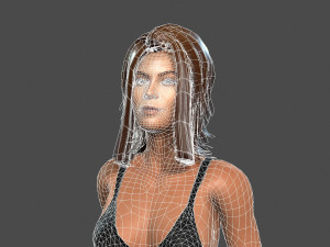 beautiful woman -rigged 3d character 3D Модель