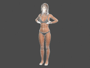 beautiful woman -rigged 3d character 3D Модель