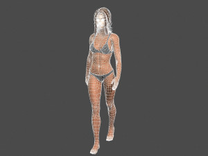 beautiful woman -rigged 3d character 3D Модель