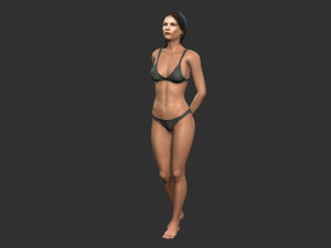 beautiful woman -rigged 3d character 3D Model