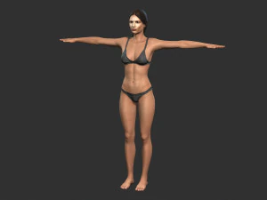 beautiful woman -rigged 3d character 3D Model