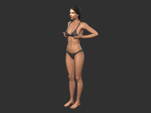 beautiful woman -rigged 3d character 3D Model