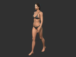 beautiful woman -rigged 3d character 3D Model