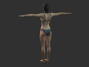 beautiful woman -rigged 3d character 3D Model
