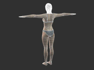 beautiful woman -rigged 3d character 3D Model