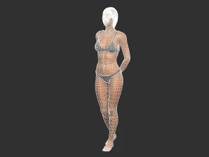 beautiful woman -rigged 3d character 3D Model