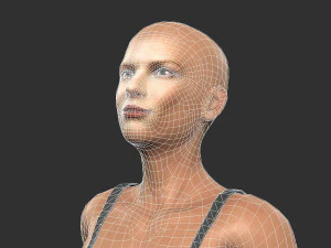 beautiful woman -rigged 3d character 3D Model