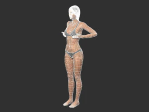 beautiful woman -rigged 3d character 3D Model