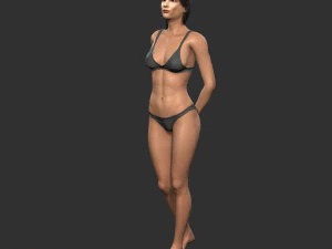 beautiful woman -rigged 3d character 3D Model