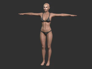 beautiful woman -rigged 3d character 3D Model