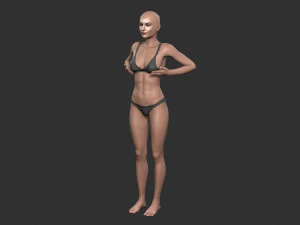 beautiful woman -rigged 3d character 3D Model