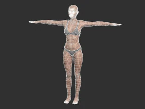 beautiful woman -rigged 3d character 3D Model