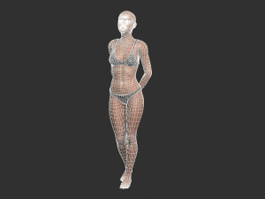 beautiful woman -rigged 3d character Modelo 3D