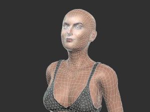 beautiful woman -rigged 3d character 3D Model