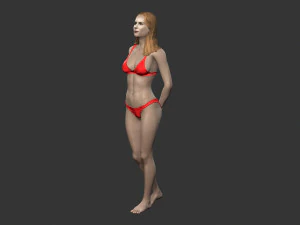 beautiful woman -rigged 3d character 3D Model