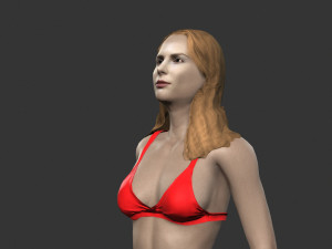 beautiful woman -rigged 3d character 3D 模型