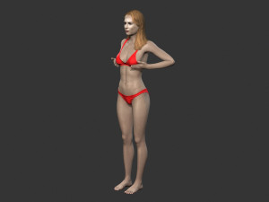 beautiful woman -rigged 3d character 3D 模型