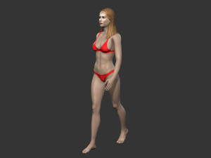 beautiful woman -rigged 3d character 3D 模型