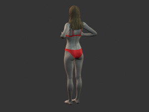 beautiful woman -rigged 3d character 3D 模型