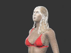 beautiful woman -rigged 3d character 3D 模型