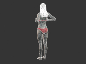 beautiful woman -rigged 3d character 3D 模型