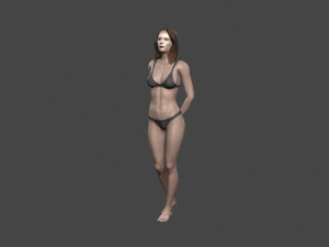 beautiful woman -rigged 3d character 3D Model