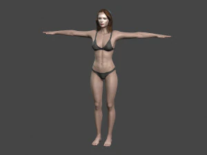 beautiful woman -rigged 3d character 3D Model