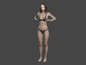 beautiful woman -rigged 3d character 3D Model